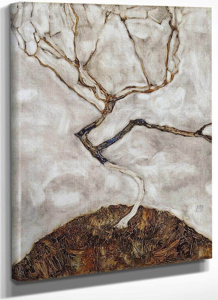 Small Tree In Late Autumn By Egon Schiele Fine Art Print