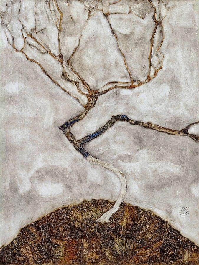 Small Tree In Late Autumn By Egon Schiele Fine Art Print
