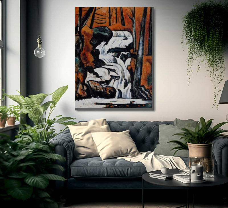 Smelt Brook Falls By Marsden Hartley Fine Art Print