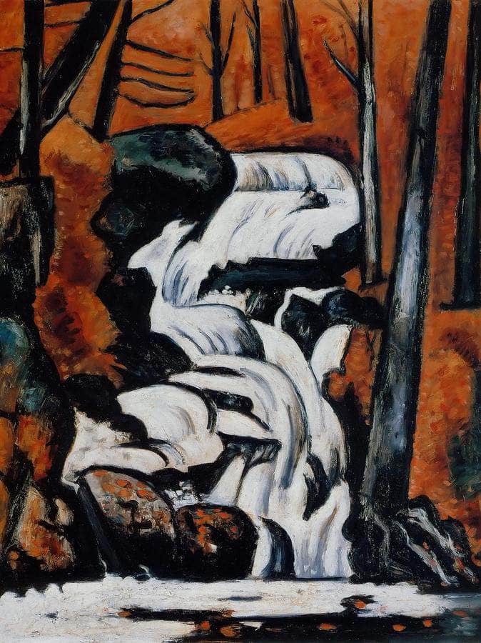 Smelt Brook Falls By Marsden Hartley Fine Art Print