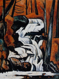 Smelt Brook Falls By Marsden Hartley Fine Art Print