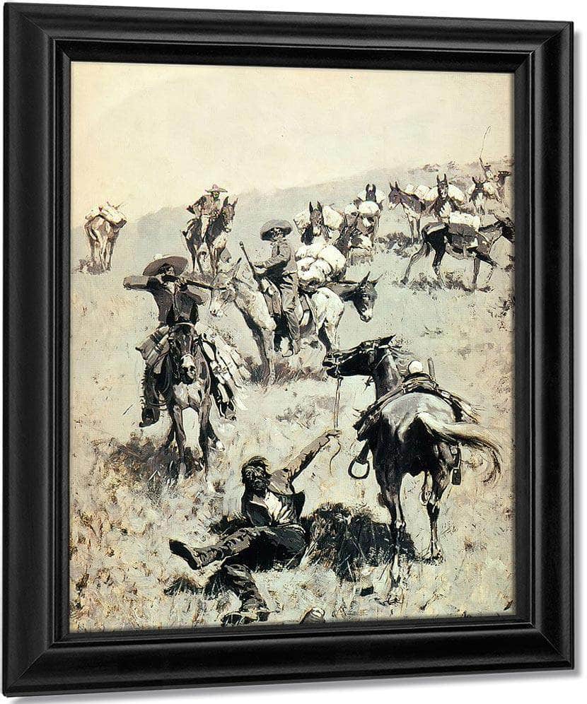 Smugglers Attackd By Mexican Customs Guards By Frederic Remington Fine Art Print
