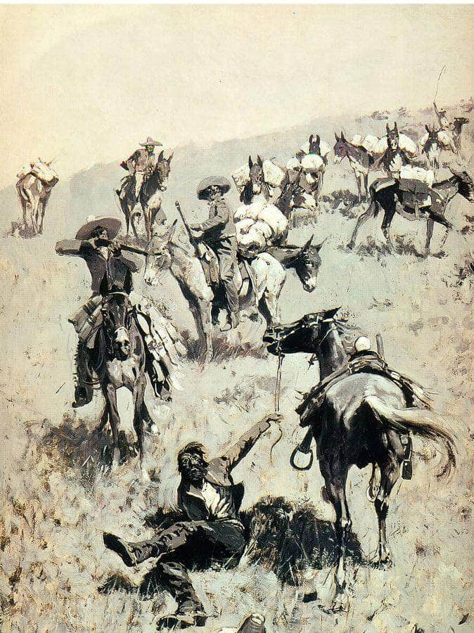 Smugglers Attackd By Mexican Customs Guards By Frederic Remington Fine Art Print