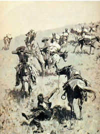 Smugglers Attackd By Mexican Customs Guards By Frederic Remington Fine Art Print