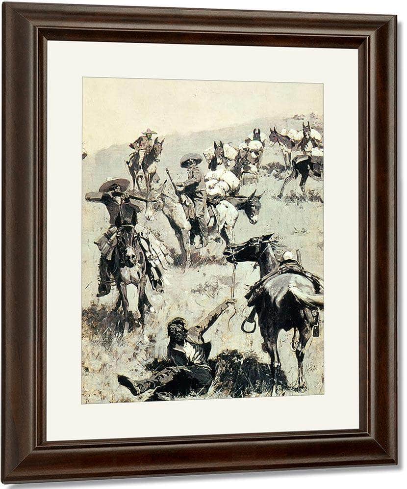 Smugglers Attackd By Mexican Customs Guards By Frederic Remington Fine Art Print