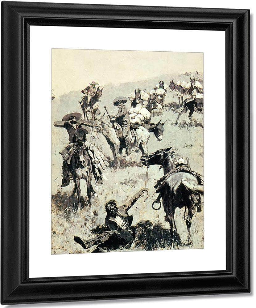 Smugglers Attackd By Mexican Customs Guards By Frederic Remington Fine Art Print