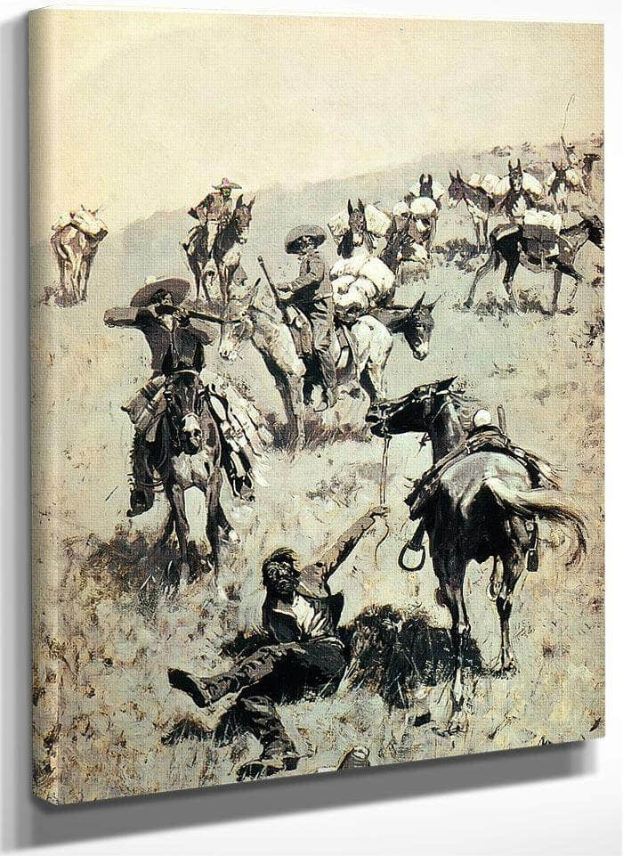 Smugglers Attackd By Mexican Customs Guards By Frederic Remington Fine Art Print