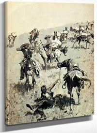 Smugglers Attackd By Mexican Customs Guards By Frederic Remington Fine Art Print