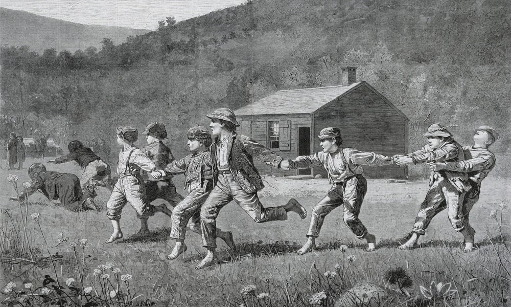 Snap The Whip, From Harper's Weekly, September 20, 1873 By Winslow Homer Fine Art Print