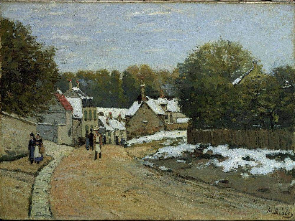 Snow Alfred Sisley By Alfred Sisley Fine Art Print