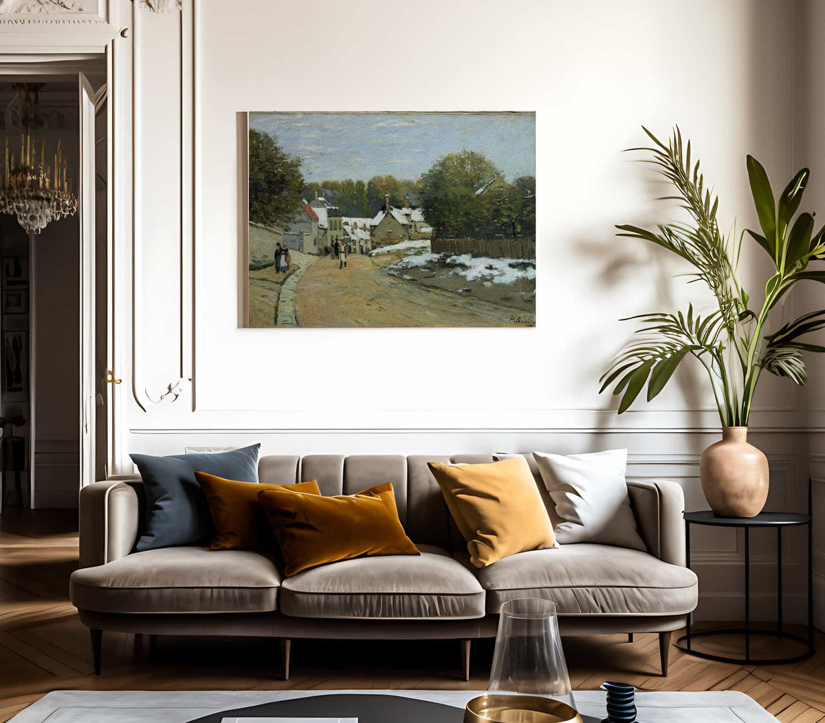 Snow Alfred Sisley By Alfred Sisley Fine Art Print