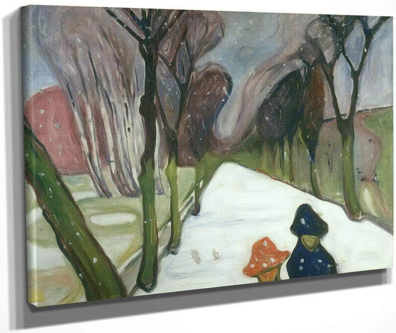 Snow Falling In The Lane 1906 By Edvard Munch Fine Art Print