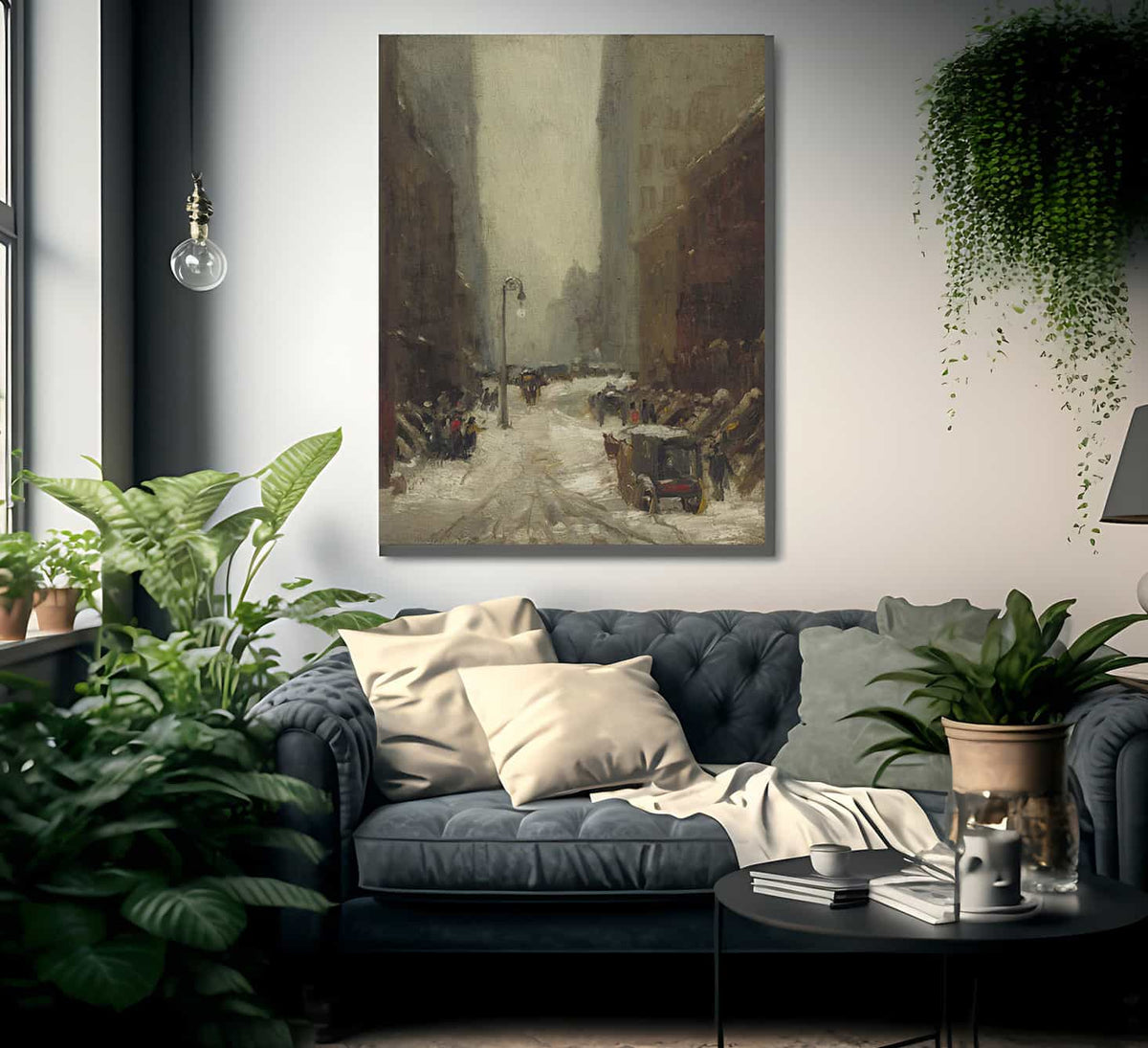 Snow In New York By Robert Henri Fine Art Print