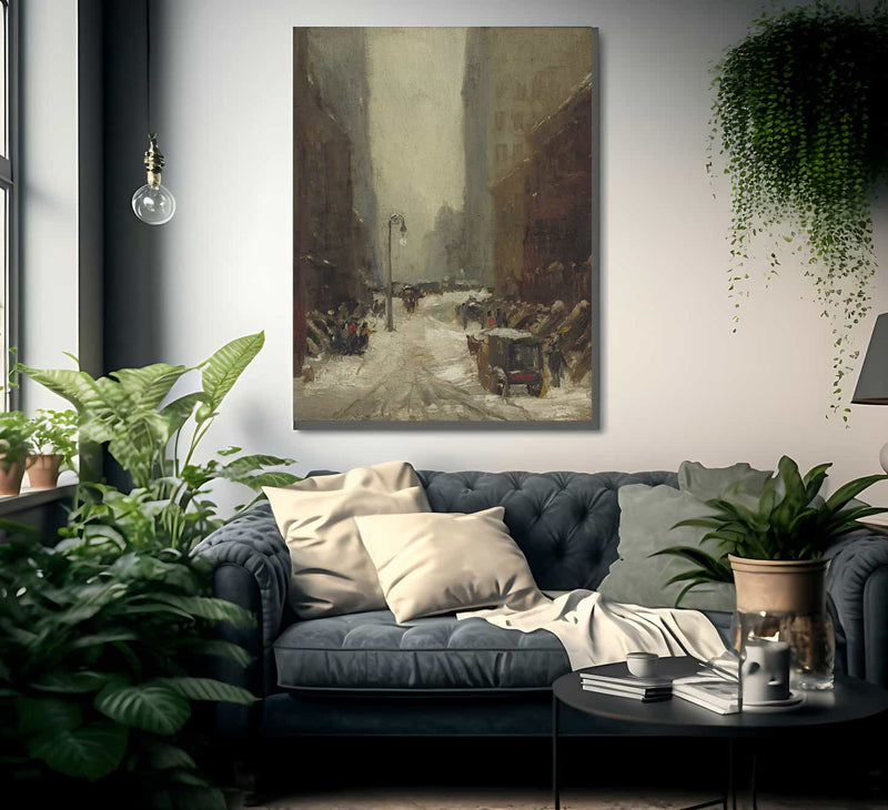 Snow In New York By Robert Henri Fine Art Print