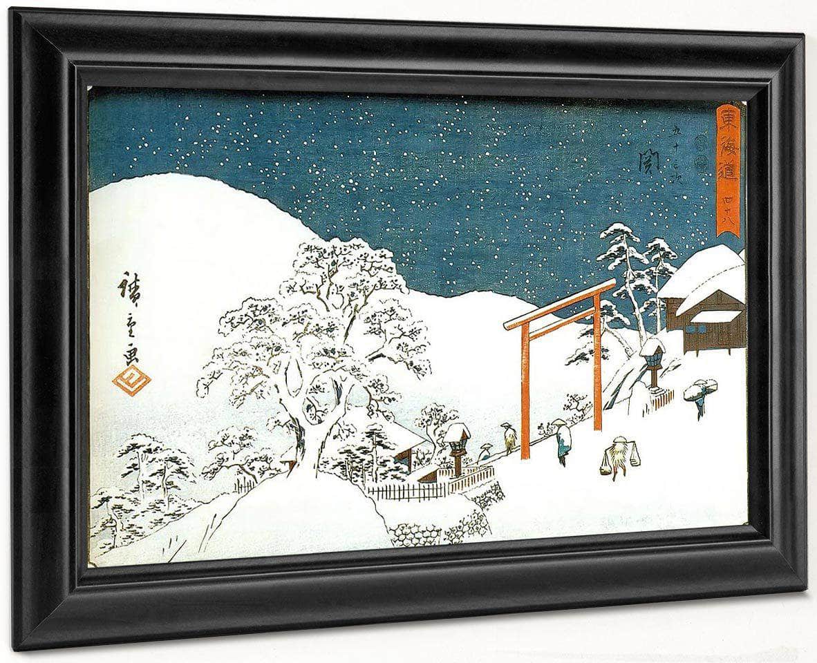 Snow Landscape With Gate By Hiroshige Fine Art Print