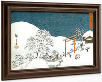 Snow Landscape With Gate By Hiroshige Fine Art Print