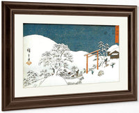 Snow Landscape With Gate By Hiroshige Fine Art Print