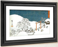 Snow Landscape With Gate By Hiroshige Fine Art Print