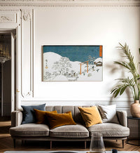 Snow Landscape With Gate By Hiroshige Fine Art Print