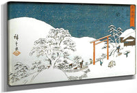 Snow Landscape With Gate By Hiroshige Fine Art Print