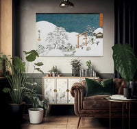 Snow Landscape With Gate By Hiroshige Fine Art Print
