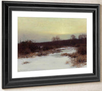 Snow Scene At Twilight By Bruce Crane Fine Art Print