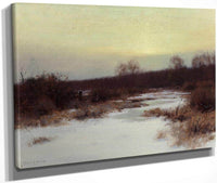Snow Scene At Twilight By Bruce Crane Fine Art Print