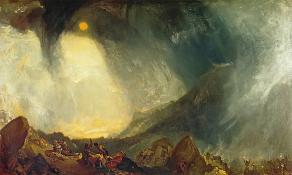 Snow Storm Hannibal And His Army Crossing The Alps By Jwm Turner Fine Art Print