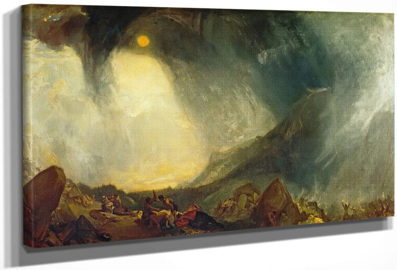 Snow Storm Hannibal And His Army Crossing The Alps By Jwm Turner Fine Art Print