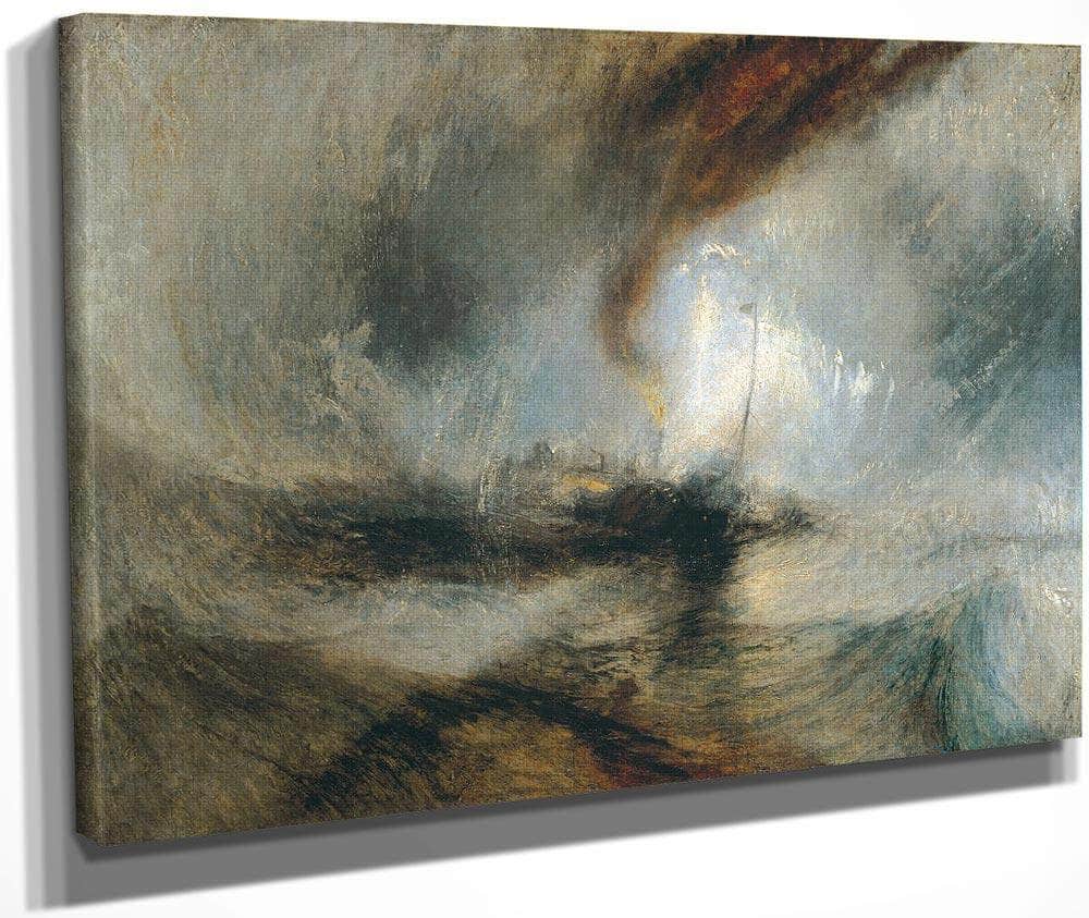 Snow Storm Steam Boat Off A Harbour 1039 S Mouth 1842 By Joseph Mallord William Turner Fine Art Print