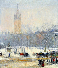 Snowstorm Madison Square Painting Frederick Childe Hassam Canvas Art Fine Art Print