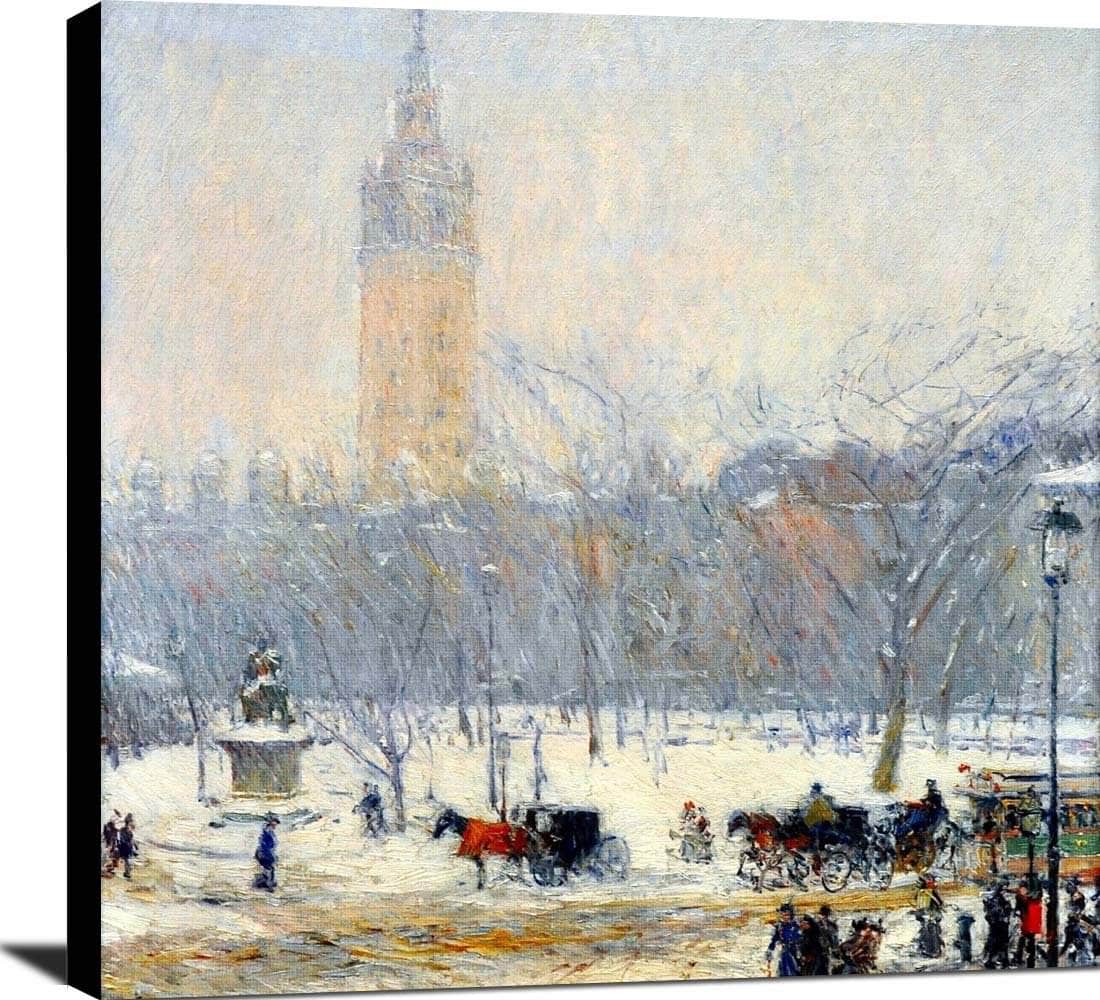 Snowstorm Madison Square Painting Frederick Childe Hassam Canvas Art Fine Art Print