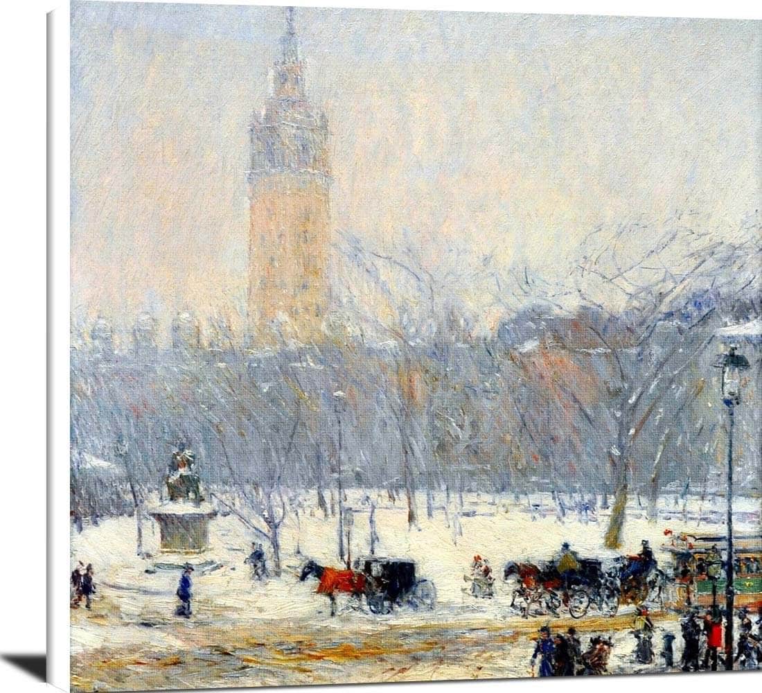 Snowstorm Madison Square Painting Frederick Childe Hassam Canvas Art Fine Art Print