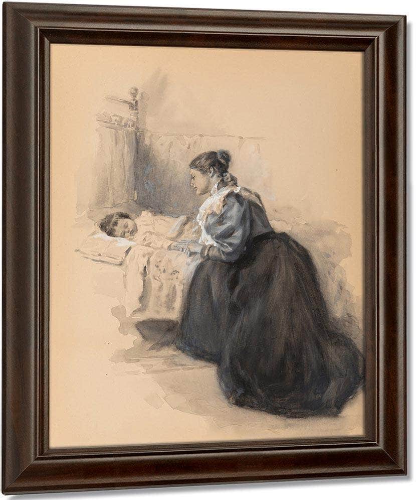 Sometime Poem Illustration 1896 By Alice Barber Stephens Fine Art Print