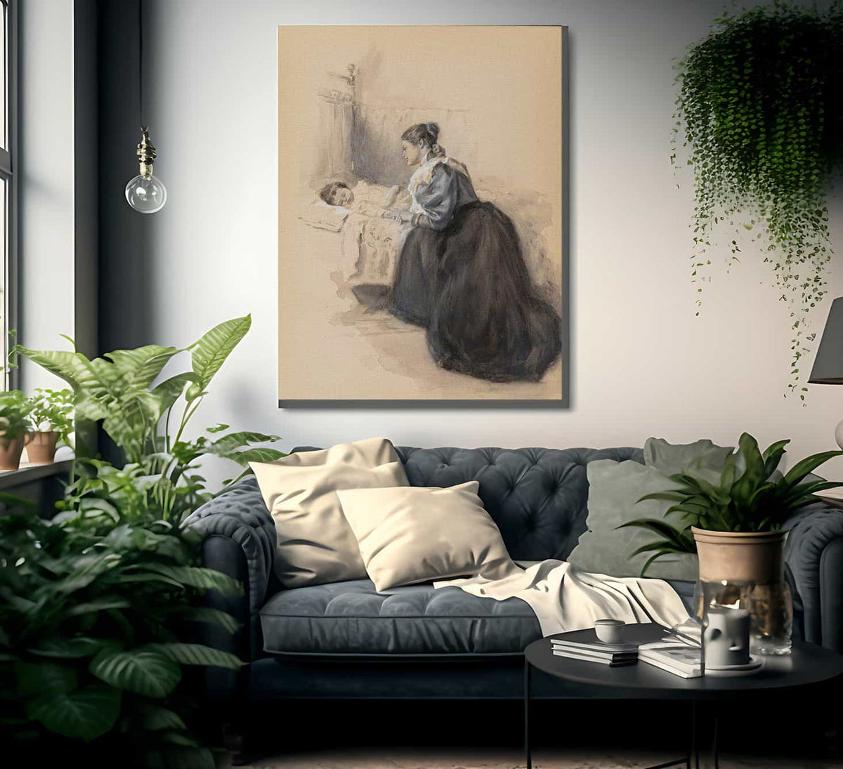 Sometime Poem Illustration 1896 By Alice Barber Stephens Fine Art Print