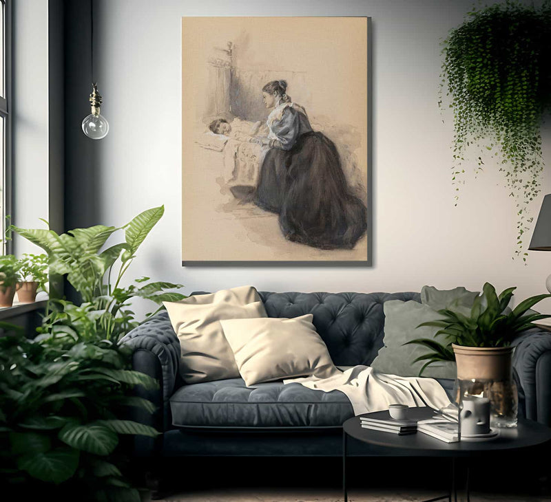 Sometime Poem Illustration 1896 By Alice Barber Stephens Fine Art Print