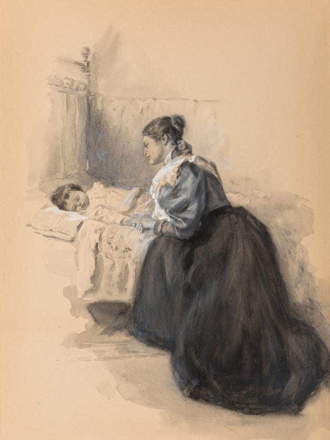 Sometime Poem Illustration 1896 By Alice Barber Stephens Fine Art Print