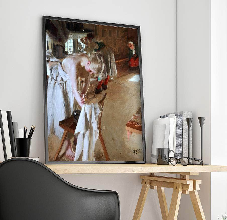 Sondagsmorgon Painting Anders Zorn Canvas Art Fine Art Print