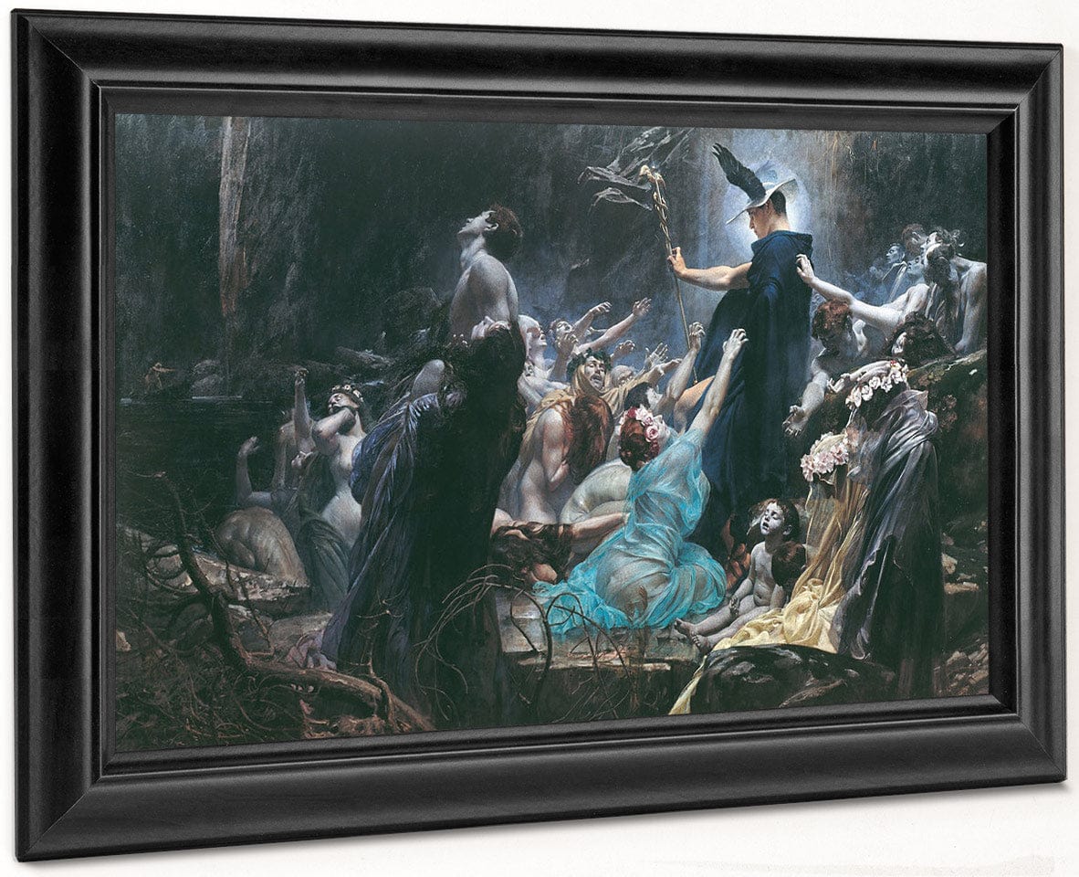 Souls On The Banks Of The Acheron 1898 By Adolf Hiremy Hirschl Fine Art Print