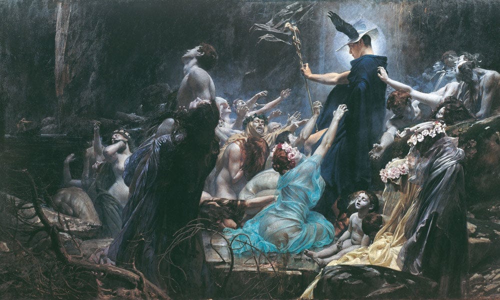 Souls On The Banks Of The Acheron 1898 By Adolf Hiremy Hirschl Fine Art Print
