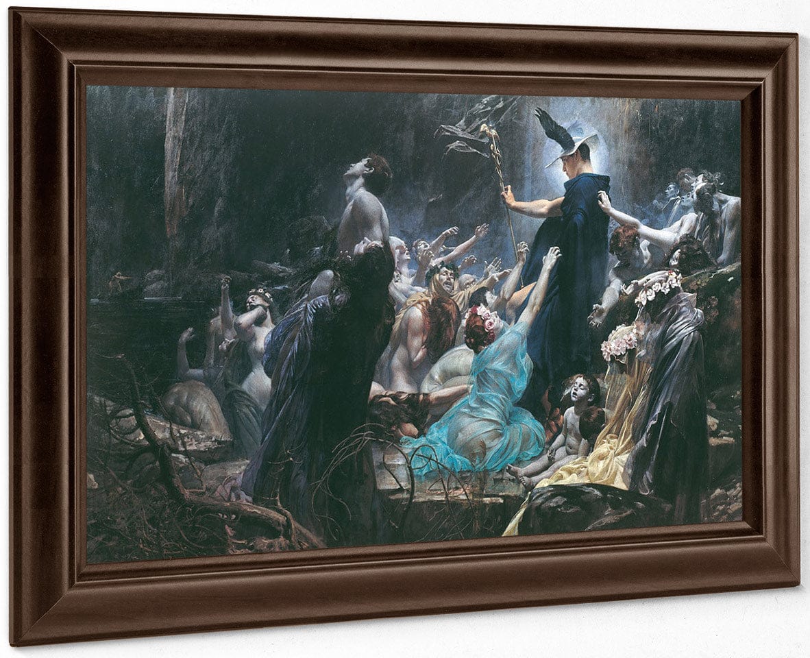 Souls On The Banks Of The Acheron 1898 By Adolf Hiremy Hirschl Fine Art Print