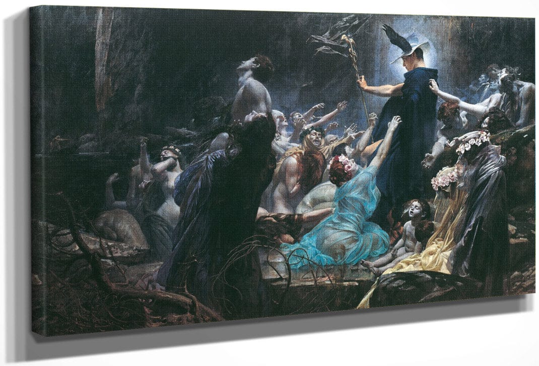 Souls On The Banks Of The Acheron 1898 By Adolf Hiremy Hirschl Fine Art Print