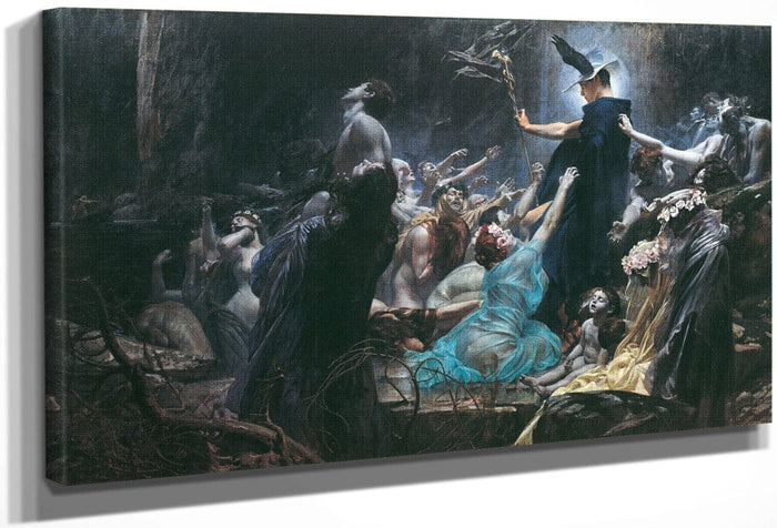Souls On The Banks Of The Acheron 1898 By Adolf Hiremy Hirschl Fine Art Print