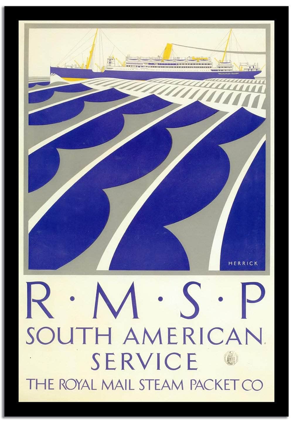 South America Service  Vintage Poster Fine Art Print