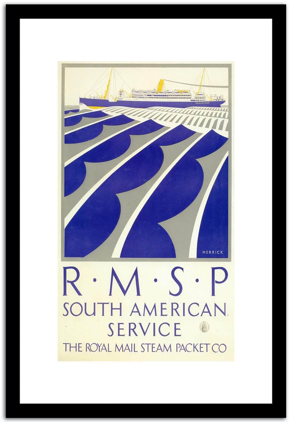 South America Service  Vintage Poster Fine Art Print