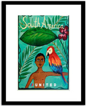 South America  Vintage Poster Fine Art Print