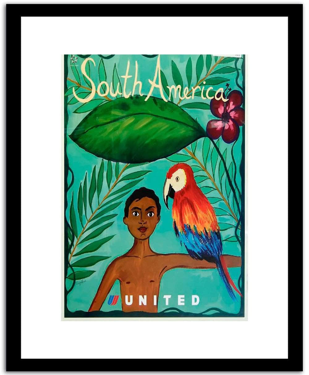 South America  Vintage Poster Fine Art Print