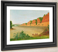 South Side Of Buffalo Island, Showing Buffalo Berries In The Foreground By George Catlin Fine Art Print