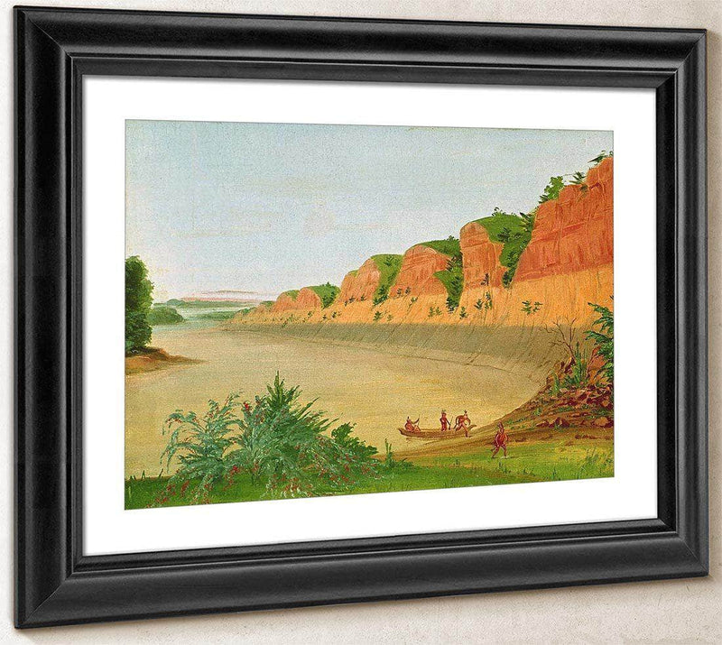 South Side Of Buffalo Island, Showing Buffalo Berries In The Foreground By George Catlin Fine Art Print