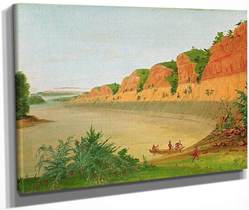 South Side Of Buffalo Island, Showing Buffalo Berries In The Foreground By George Catlin Fine Art Print